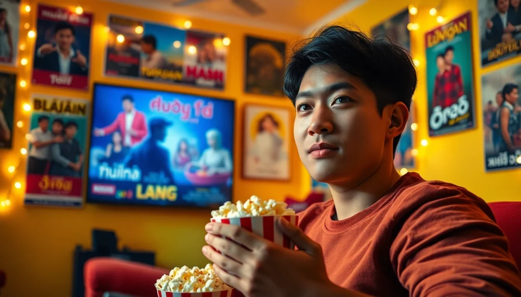 ดูหนังออนไลน์ ในห้องนั่งเล่นที่อบอุ่นพร้อมกับป๊อปคอร์นและการตั้งหน้าจอที่น่าสนใจ